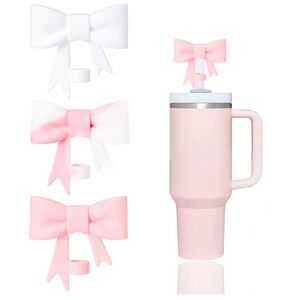 NWT Amazon Bow-Shaped Silicone Straw Lid